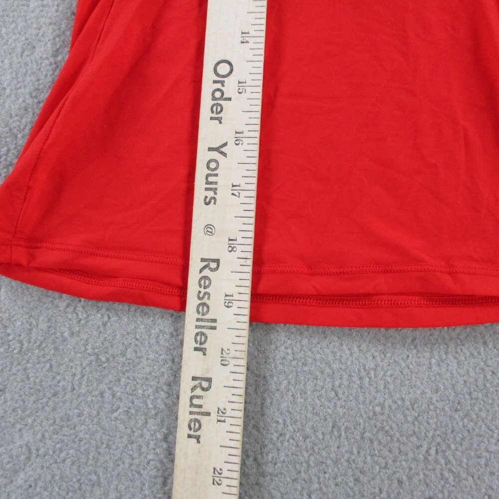 SKIMS Fits Everybody Short Sleeve T Shirt Womens 2XS XXS Cherry Red Stretch NWT - Picture 8 of 9